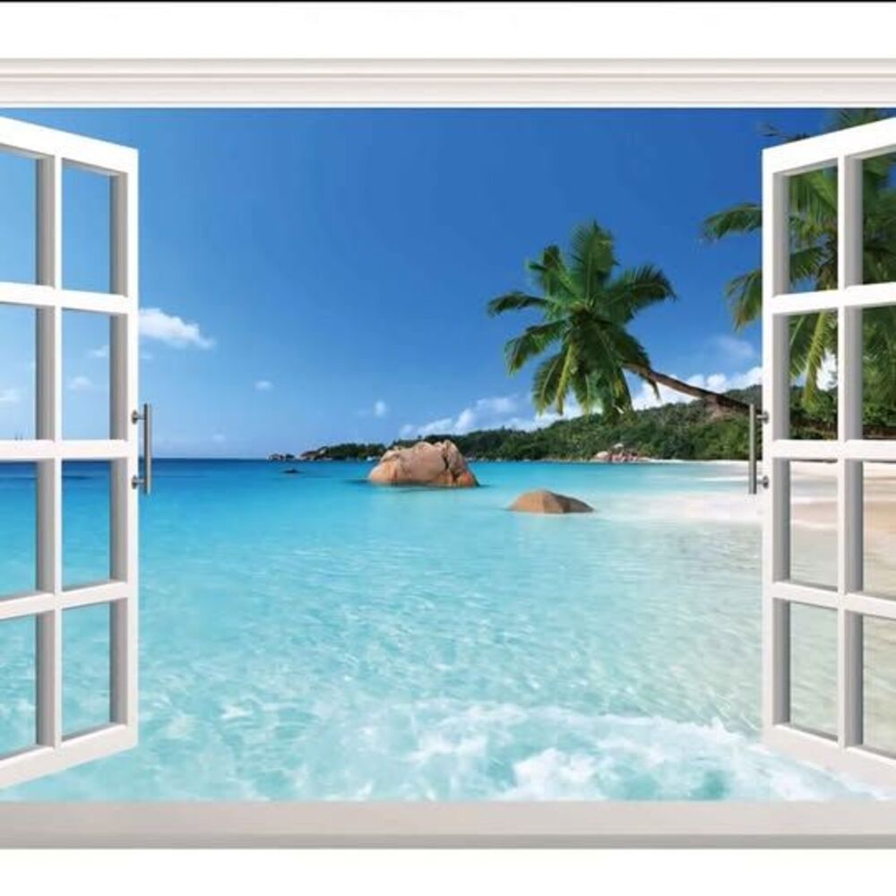 Beach Window Mural